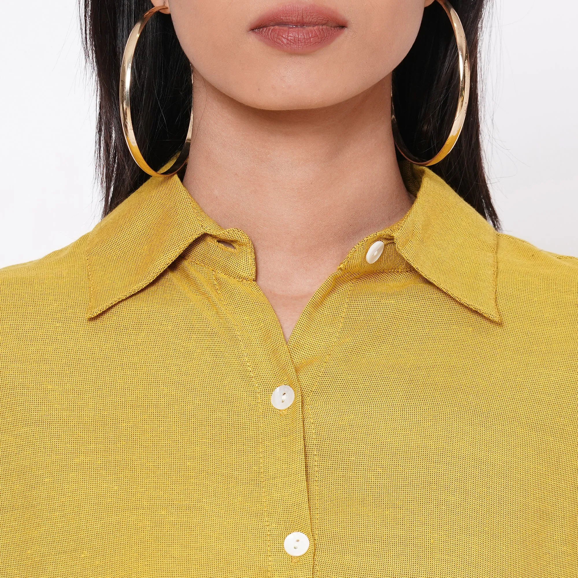 109F Yellow Soild Shirt