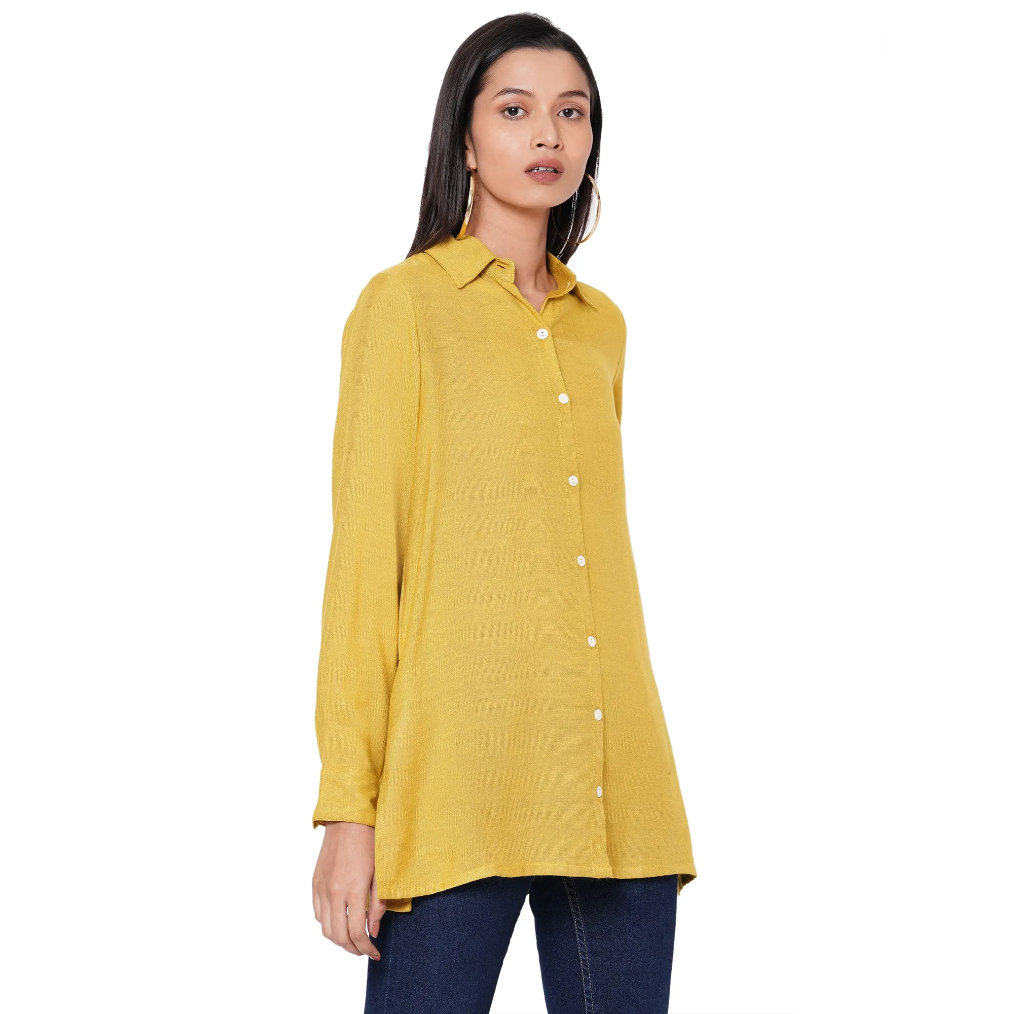 109F Yellow Soild Shirt