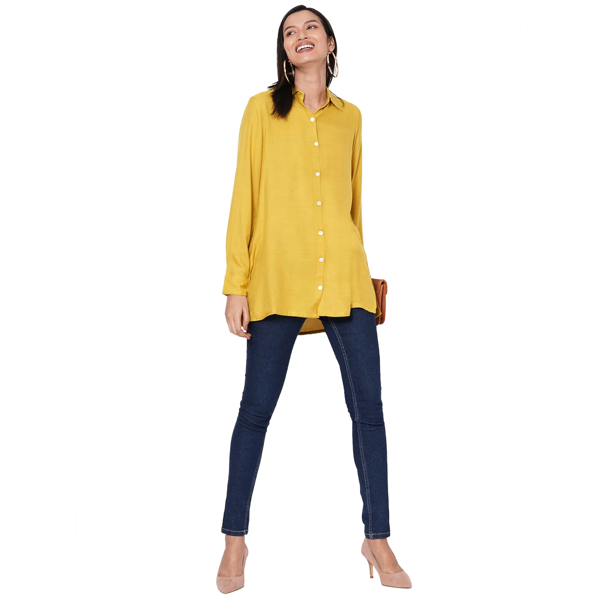 109F Yellow Soild Shirt