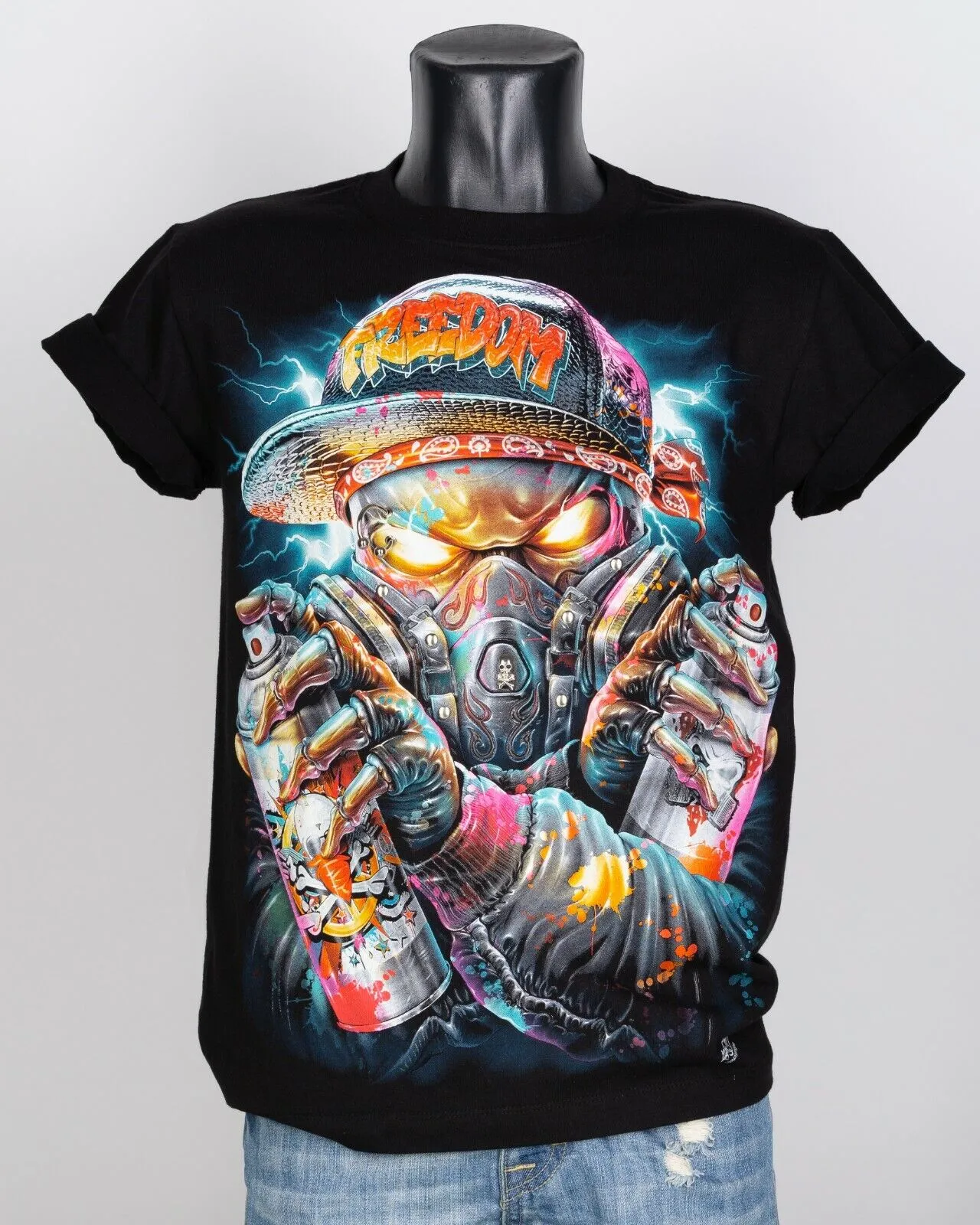 4D Freedom Glow in the Dark UV Reactive T-shirt