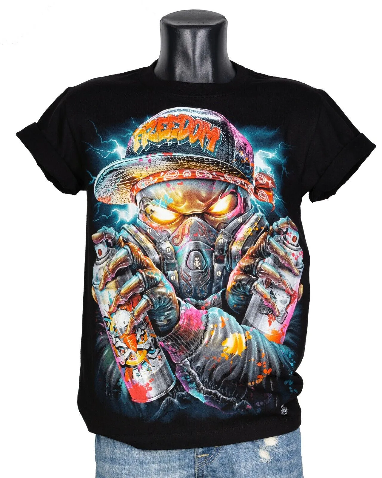 4D Freedom Glow in the Dark UV Reactive T-shirt