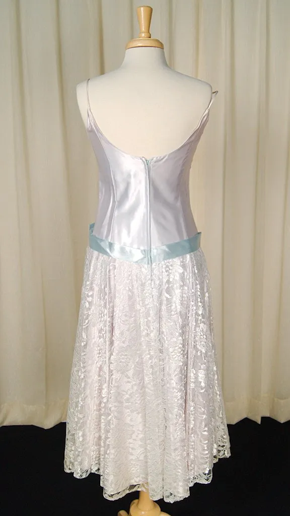 70s does 1920s Ice Blue Dress