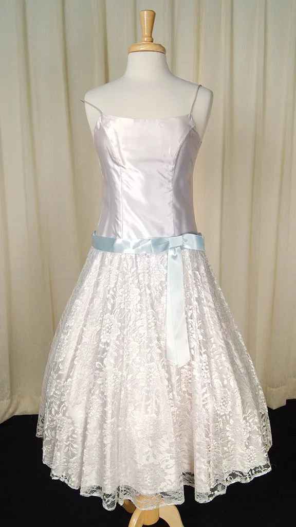 70s does 1920s Ice Blue Dress