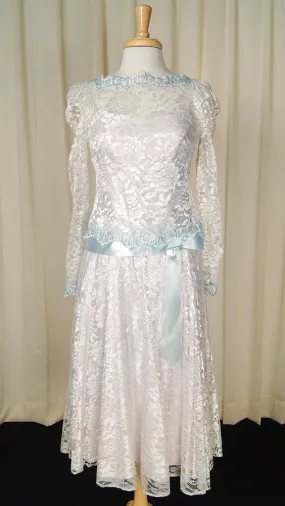 70s does 1920s Ice Blue Dress