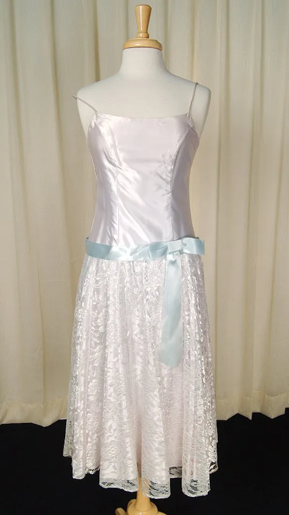 70s does 1920s Ice Blue Dress