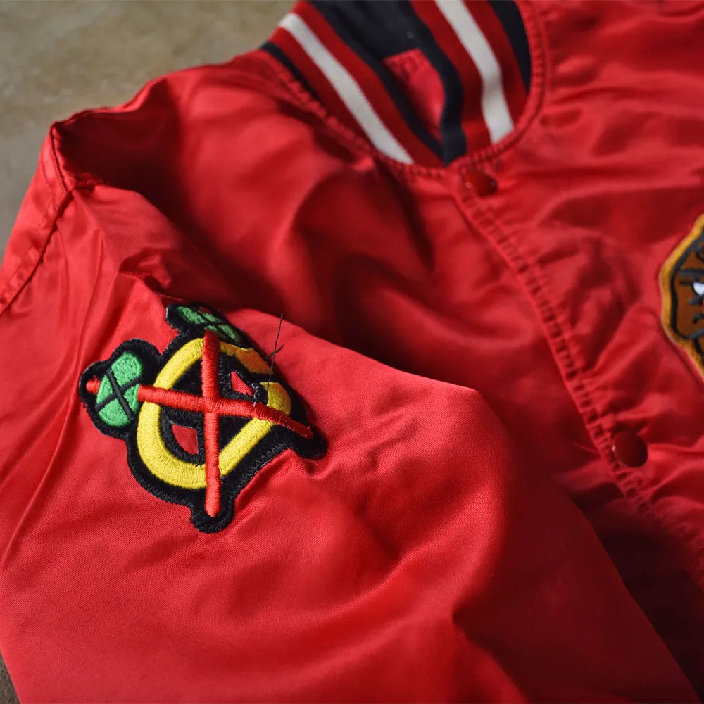 90’s STARTER “NHL Chicago Blackhawks” ナイロン アワードジャケット 230316
