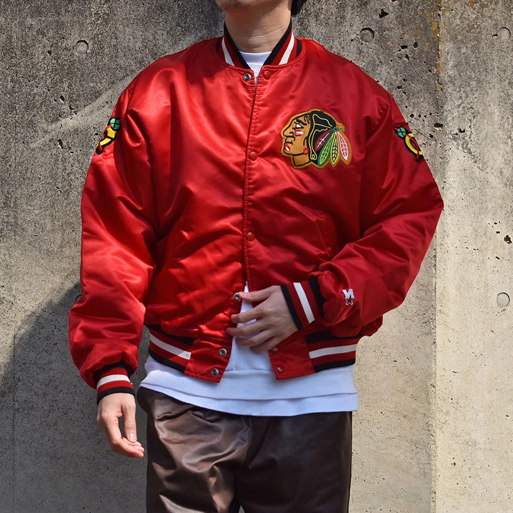 90’s STARTER “NHL Chicago Blackhawks” ナイロン アワードジャケット 230316