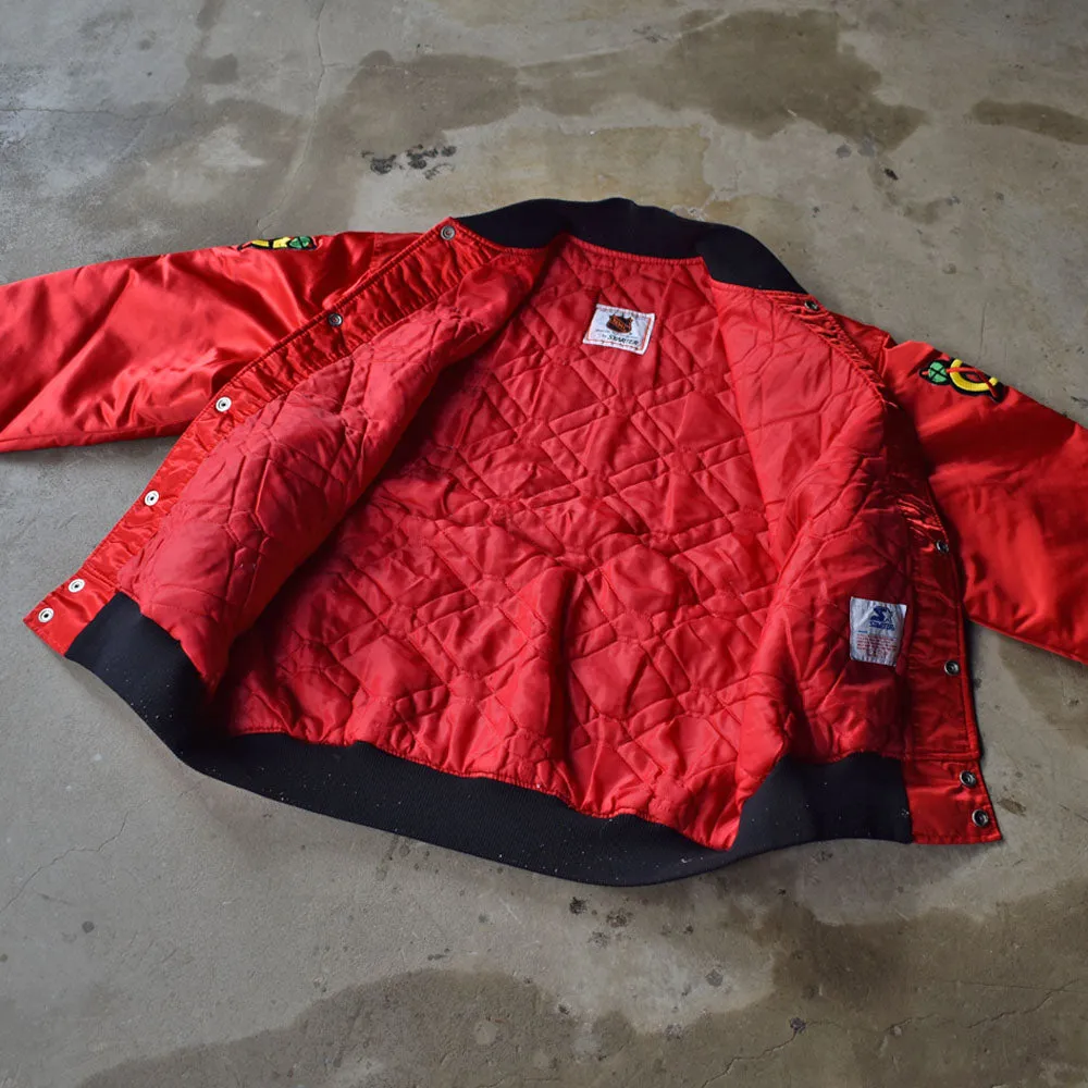 90’s STARTER “NHL Chicago Blackhawks” ナイロン アワードジャケット 230316