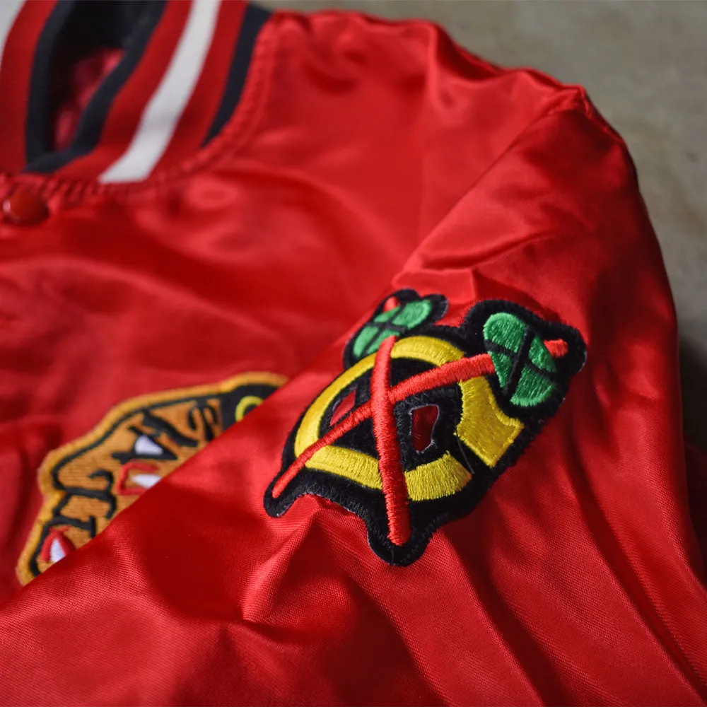 90’s STARTER “NHL Chicago Blackhawks” ナイロン アワードジャケット 230316