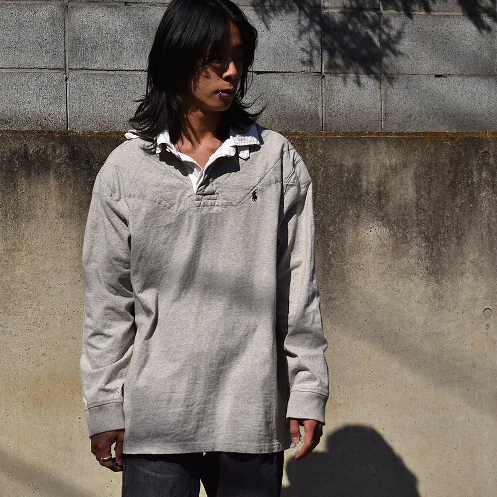 90's　Polo Ralph Lauren/ポロ ラルフローレン フード付き！ スウェット ラグビージャージ　230427