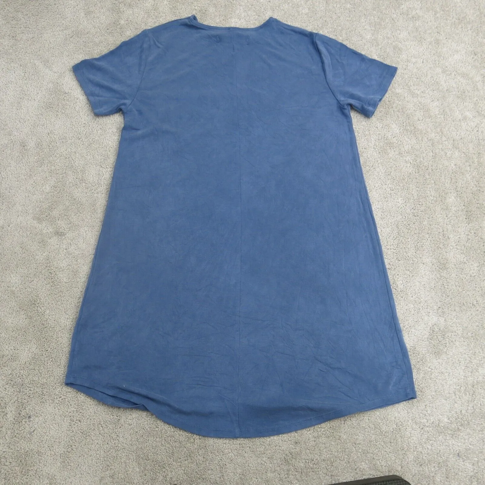 Abercrombie & Fitch Shirt Dress Womens Small Blue Short Sleeve Chest Pockets