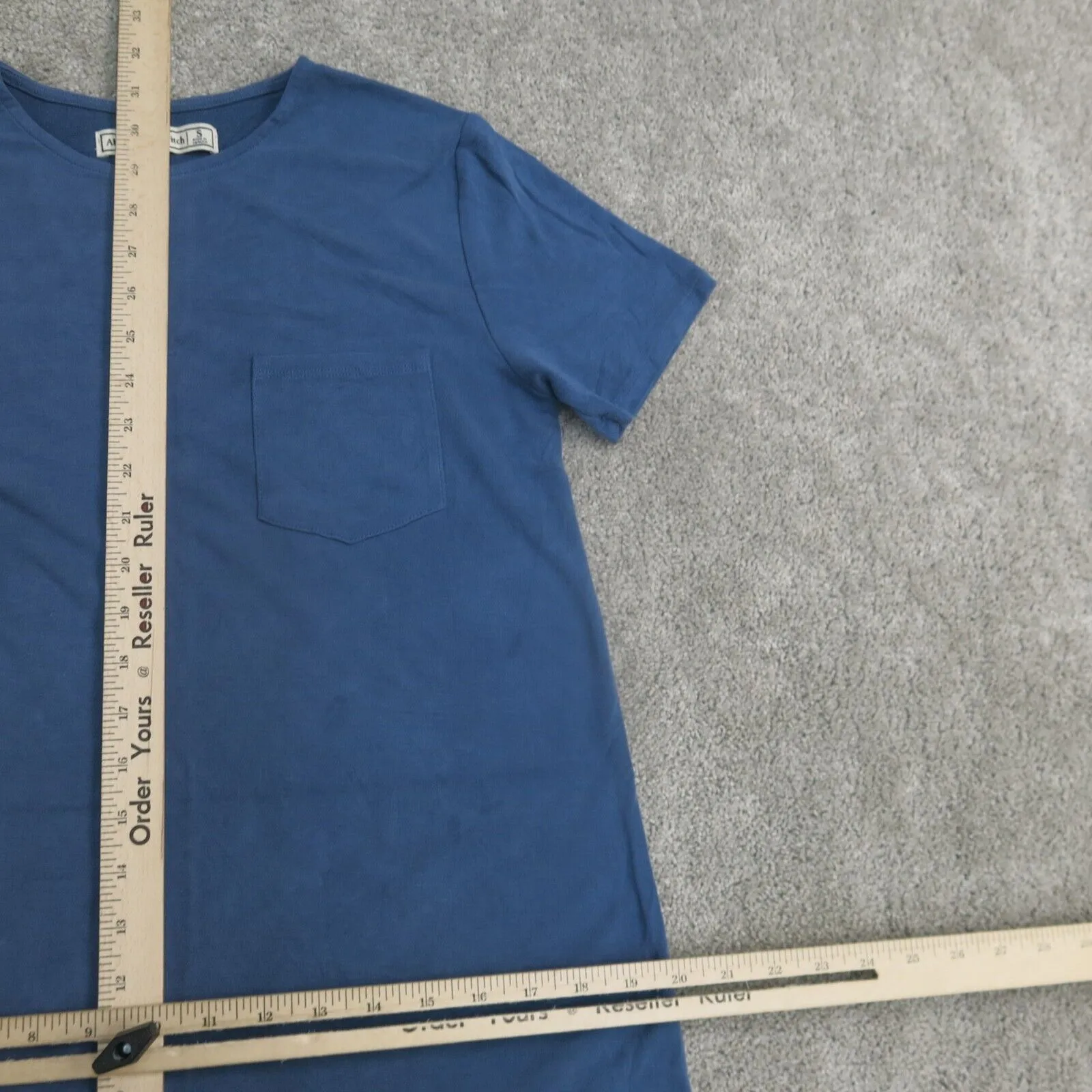 Abercrombie & Fitch Shirt Dress Womens Small Blue Short Sleeve Chest Pockets