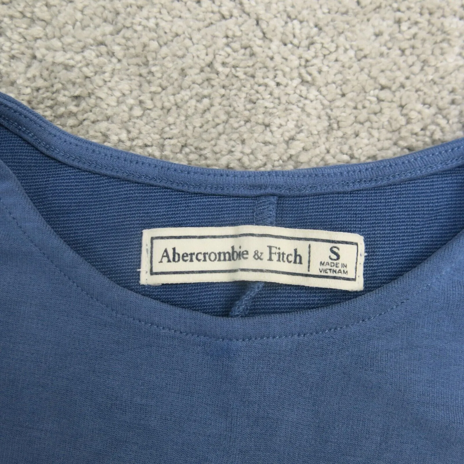 Abercrombie & Fitch Shirt Dress Womens Small Blue Short Sleeve Chest Pockets