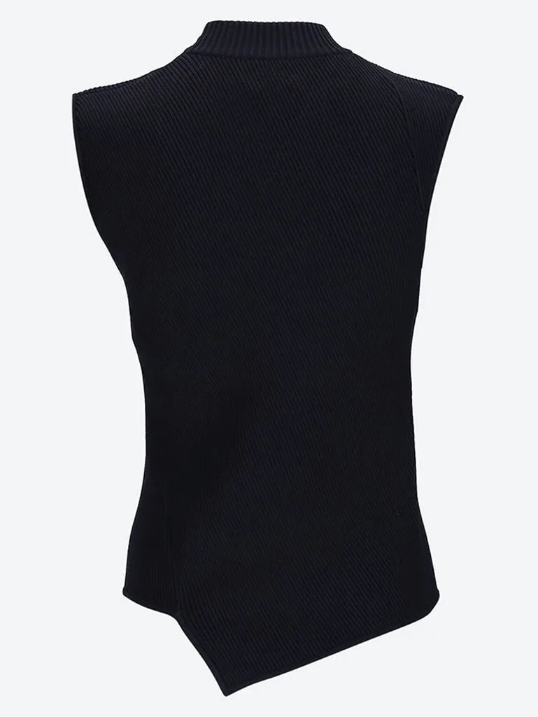 Asymmetric knit top
