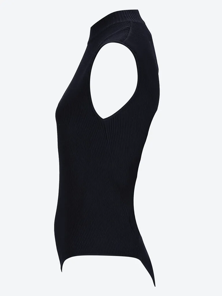 Asymmetric knit top