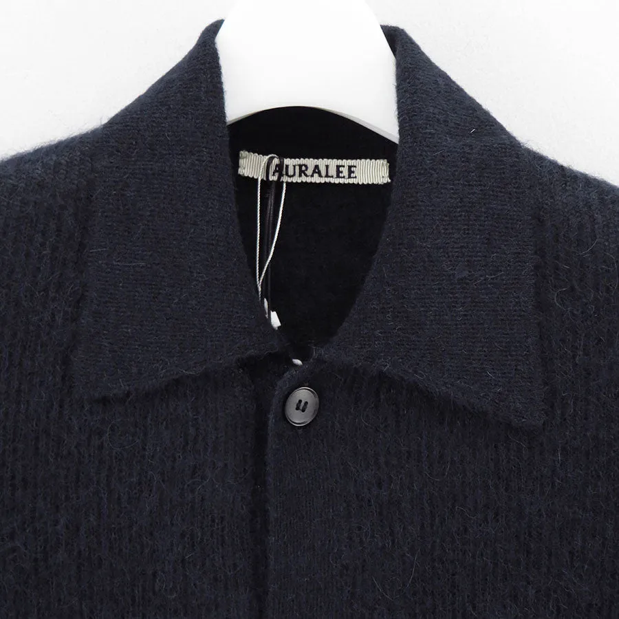 【AURALEE/オーラリー】<br>BABY SURI ALPACA SHEER KNIT SHIRT CARDIGAN <br>A24AC01AK