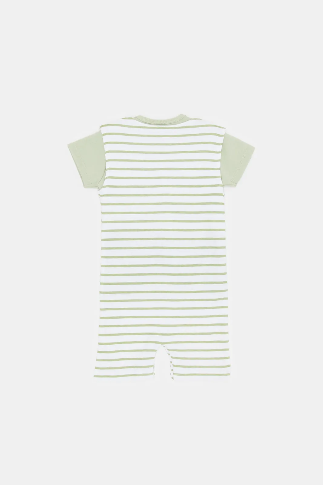 Baby Mint Stripe Dungaree Set (2 Piece)