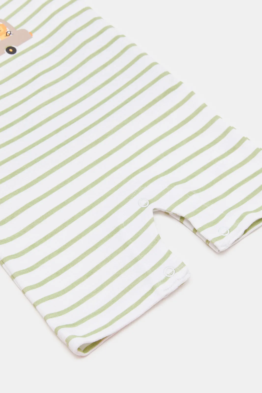 Baby Mint Stripe Dungaree Set (2 Piece)
