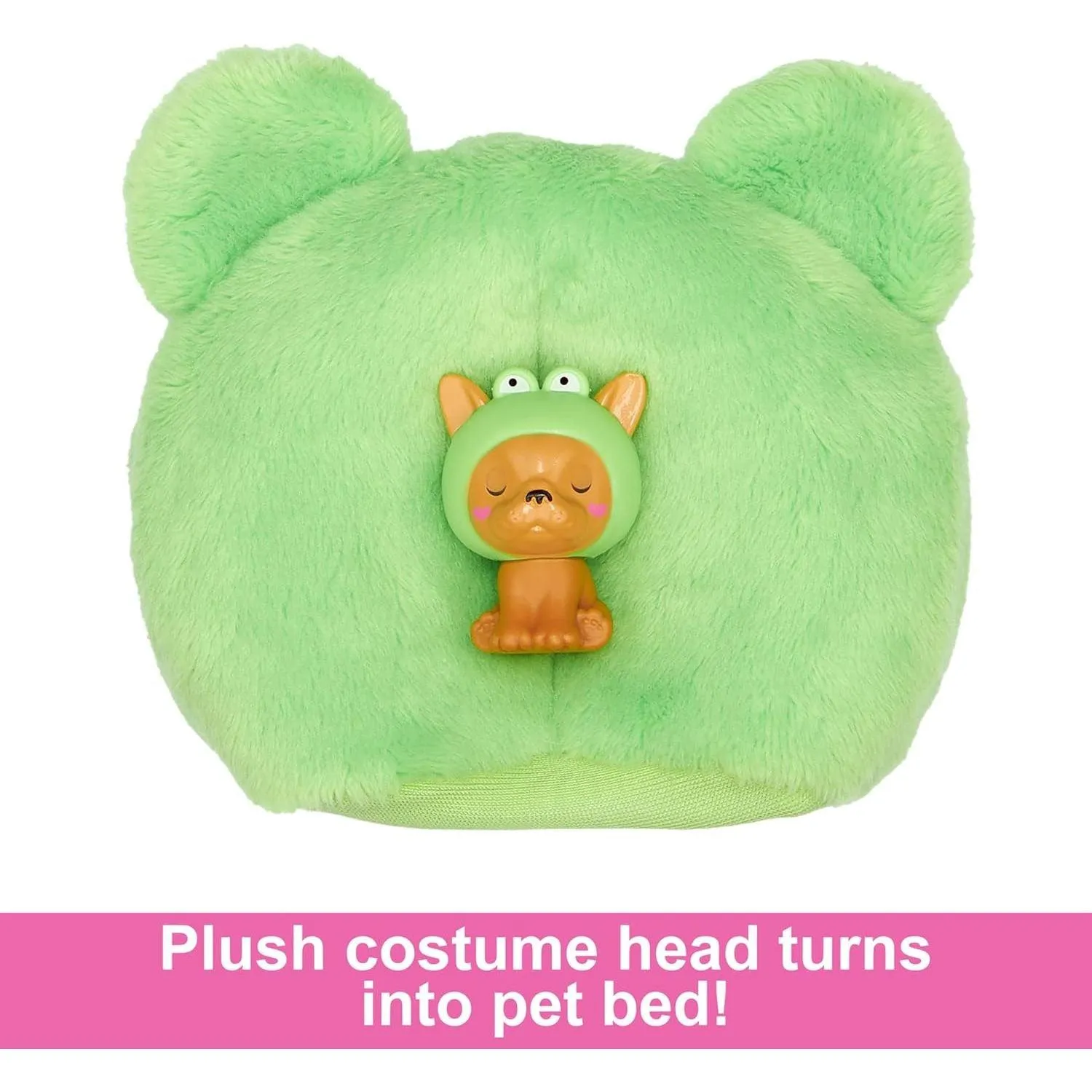 Barbie Cutie Reveal Doll & Accessories with Animal Plush Costume & 10 Surprises Including Color Change, Puppy as Frog in Costume-Themed Series