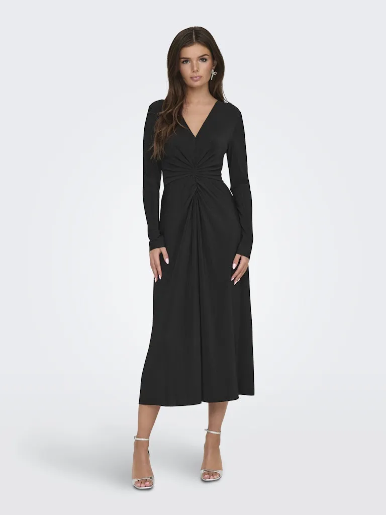Bea Pleat Dress - Black