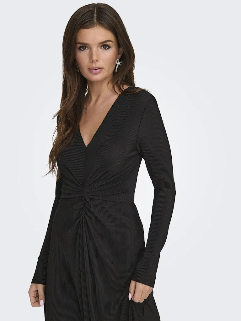 Bea Pleat Dress - Black