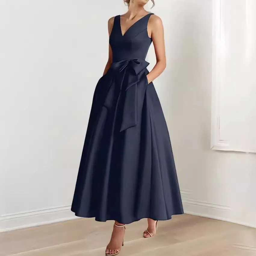 Birthday Party Host V-neck Socialite Daily Wearable Slimming Dress, www.lioness-love.com