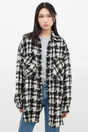 Black & White Wool Tweed Jacket