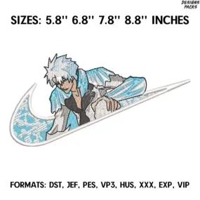 Bleach Swoosh Toshiro Hitsugaya Embroidery Design