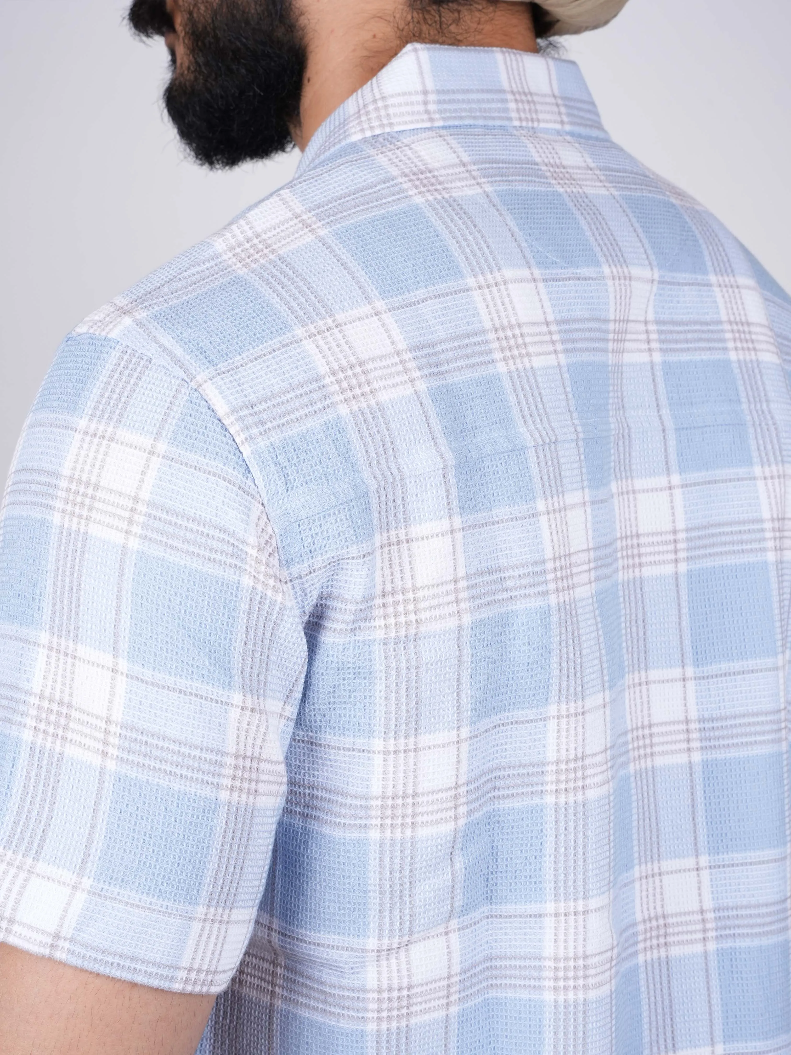 Blue Check Cuban Shirt