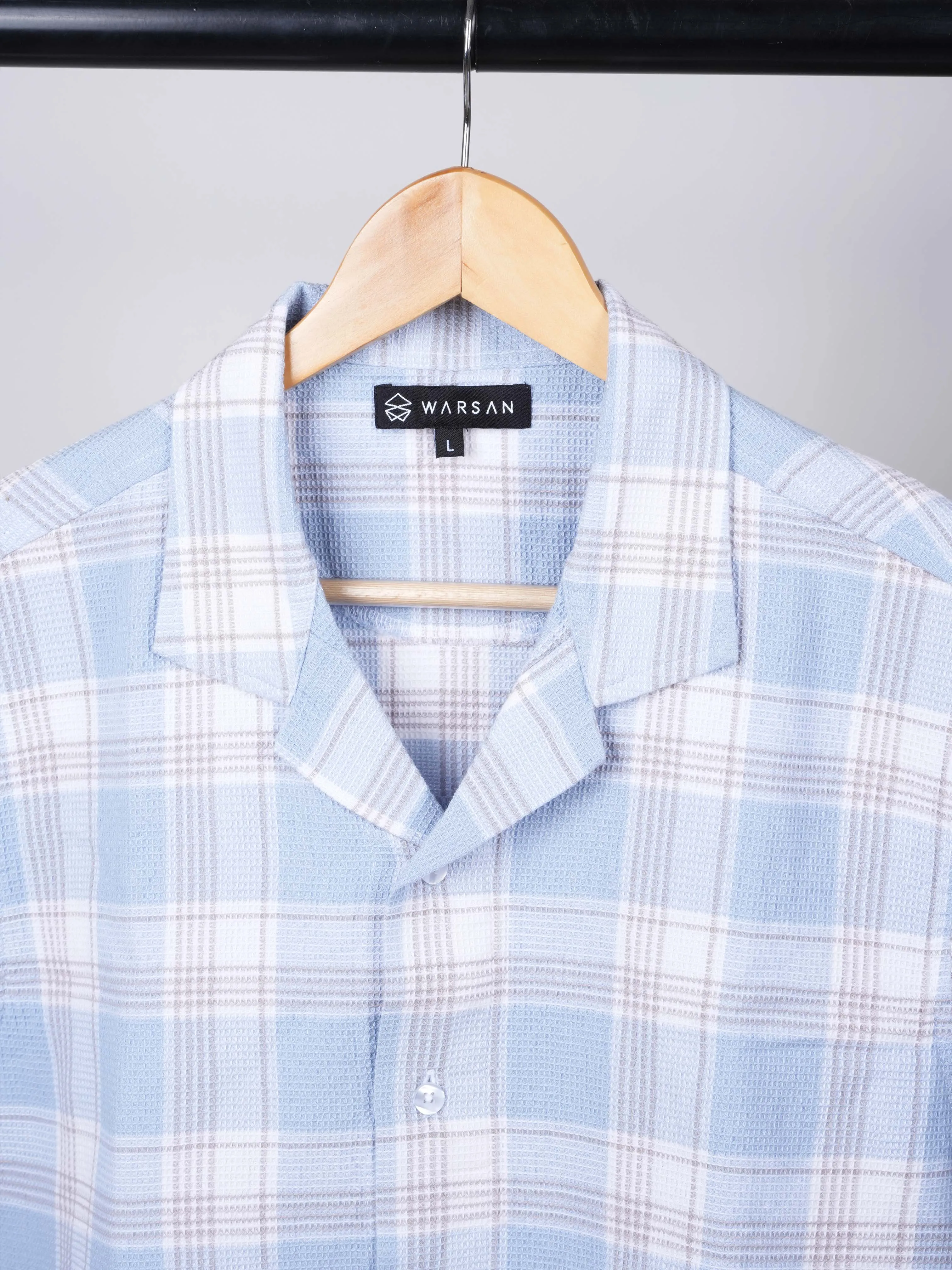 Blue Check Cuban Shirt