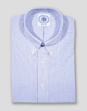 BLUE MULTI TATTERSAL DRESS SHIRT