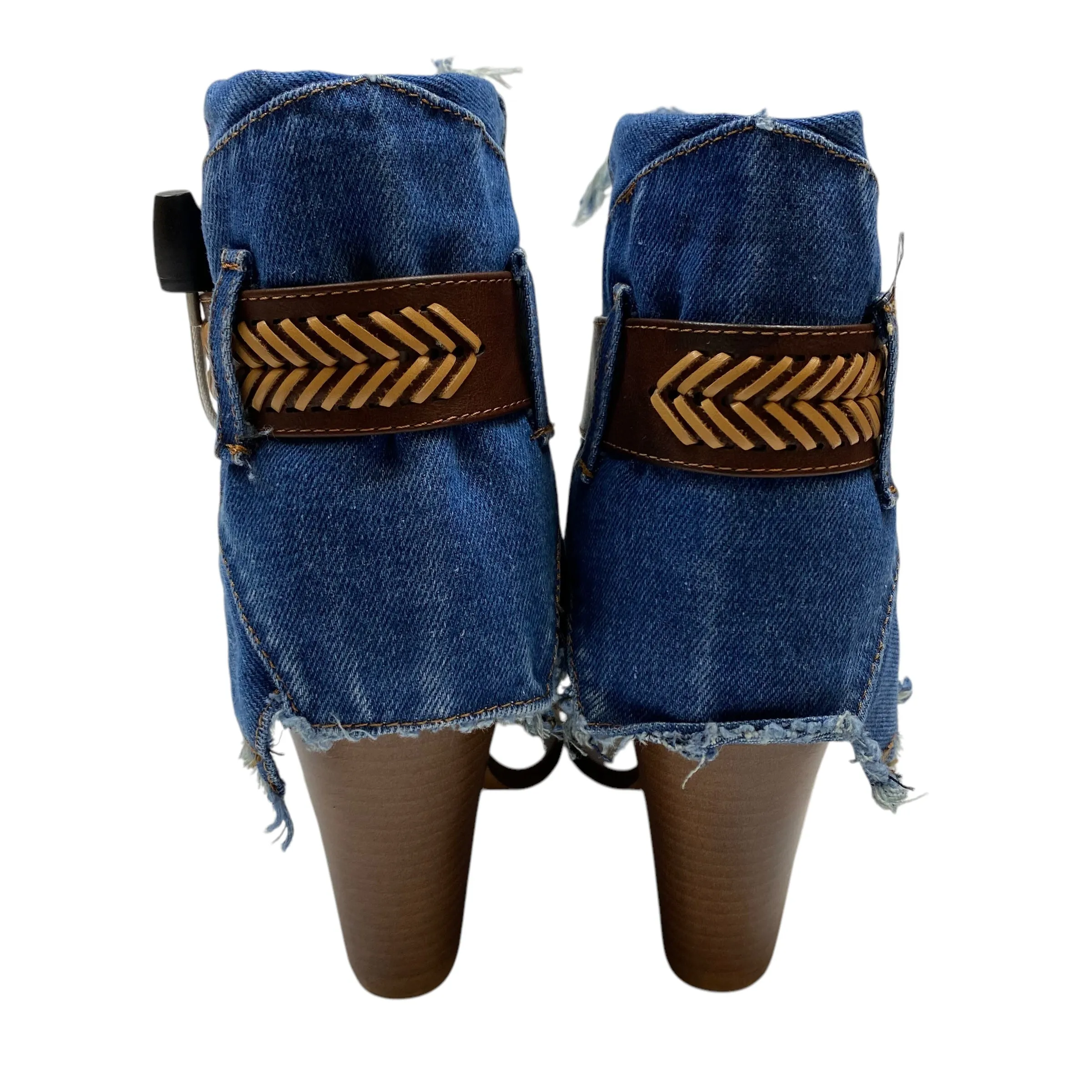 Boots Ankle Heels By Cape Robbin In Blue & White, Size: 8.5