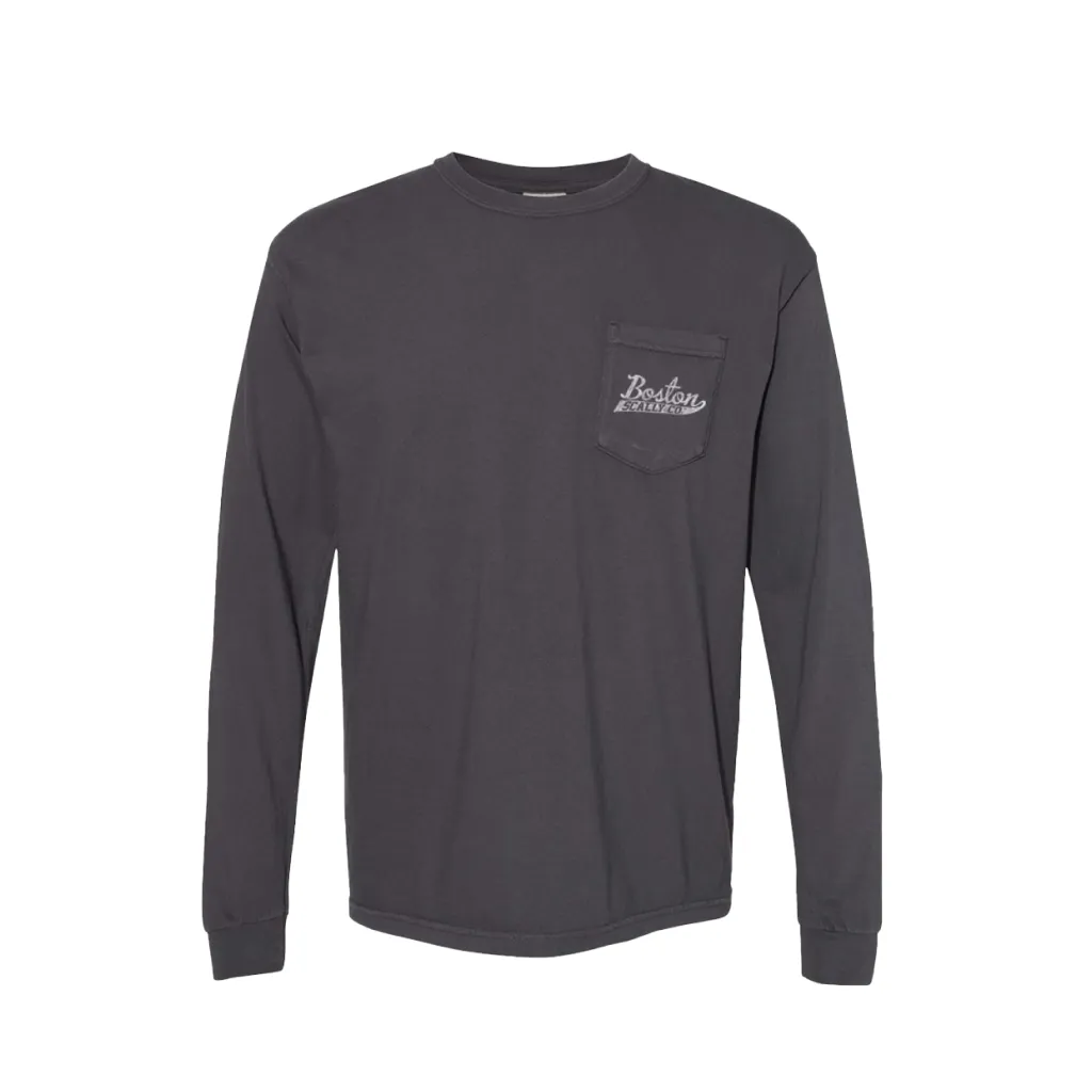 Boston Scally The 10-Year Anniversary Long Sleeve Pocket Tee T-Shirt - Black