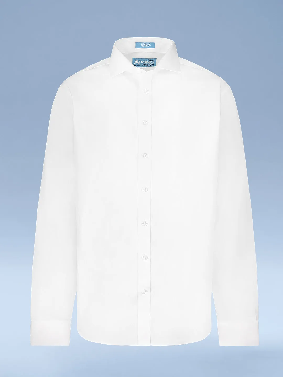 Boys Slim Fit Non Iron Cotton Pinpoint Dress Shirt