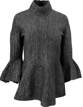 Brandon Maxwell Louise Blouse in Pepper