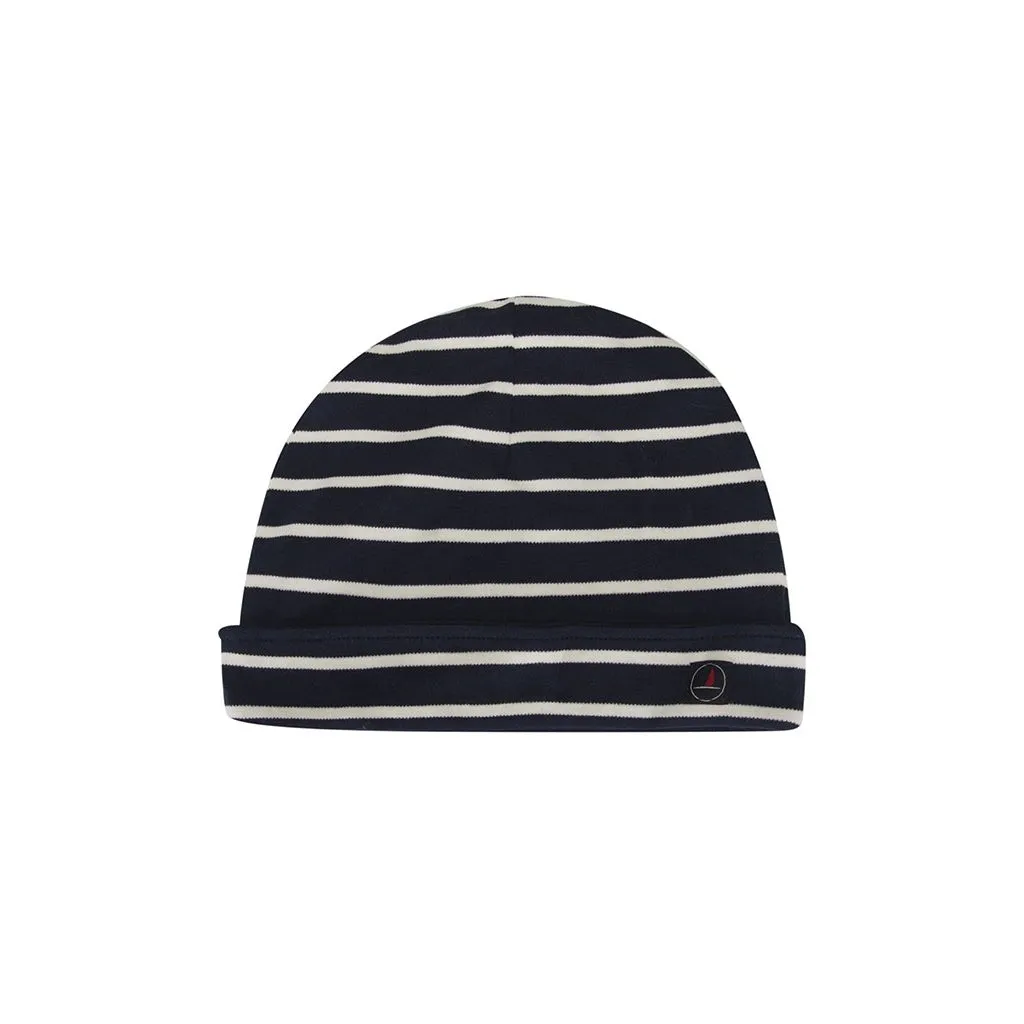 Breton Striped Beanie - SR Navy/Ecru