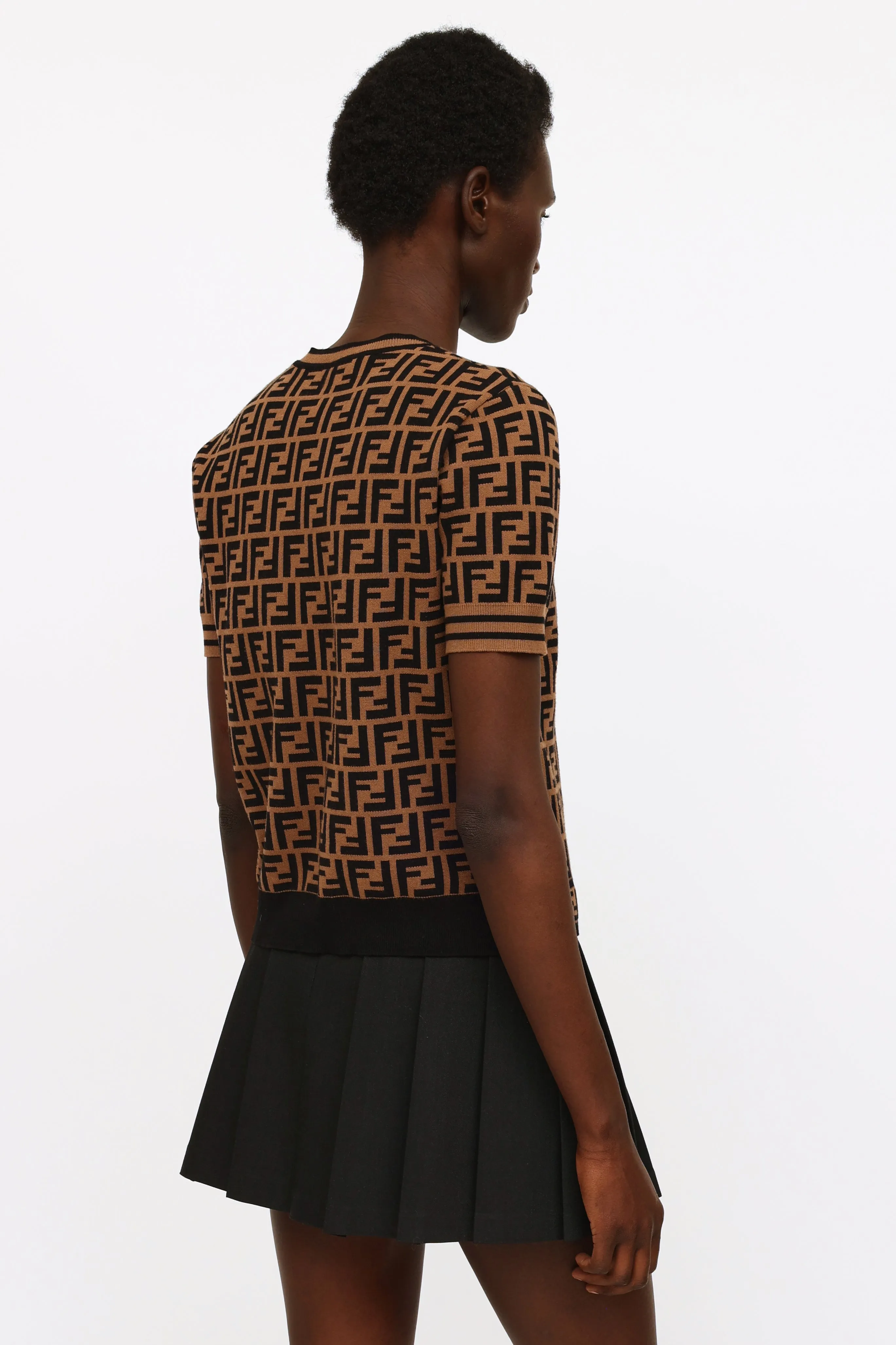 Brown Zucca Knit Top