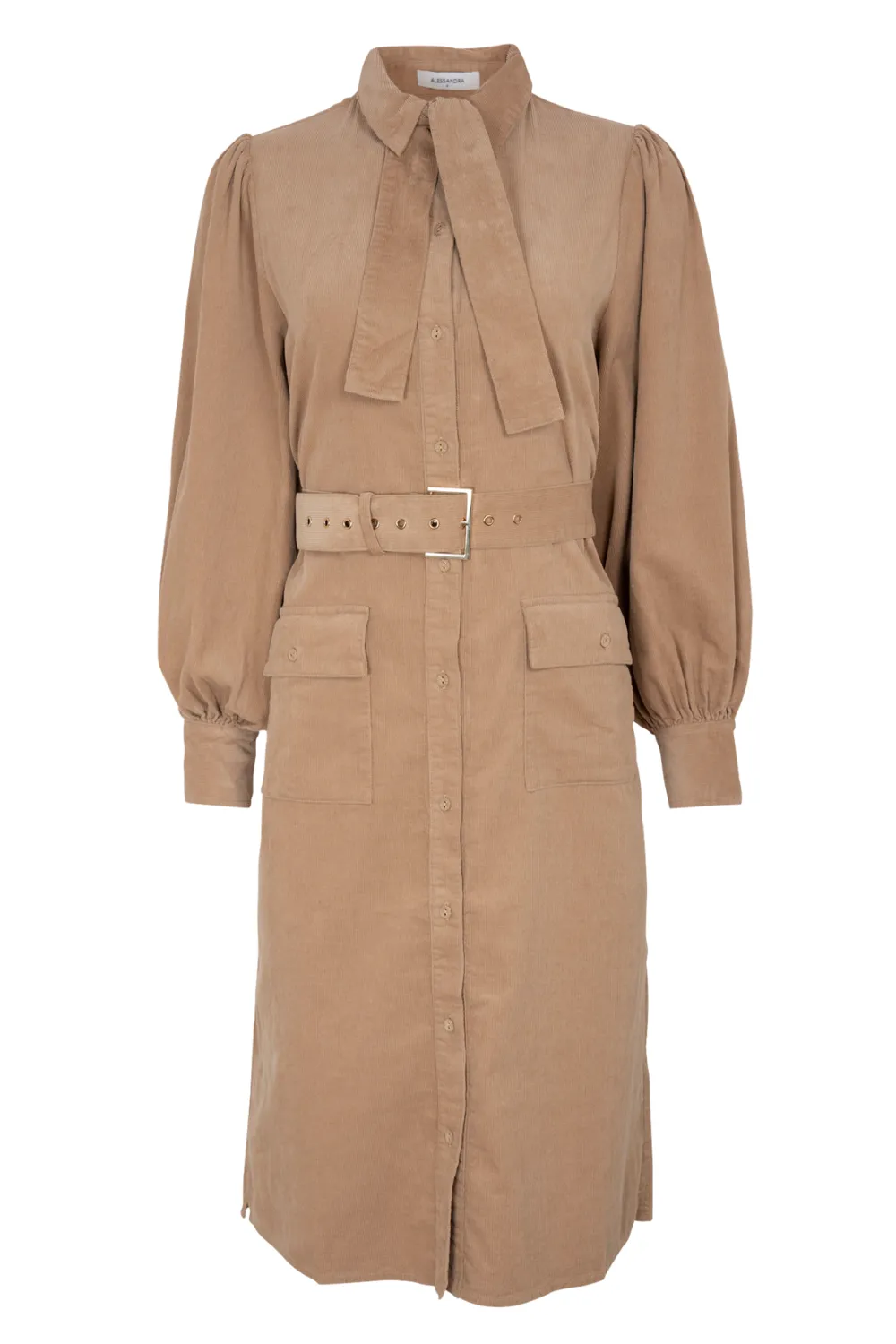 Carrie Cord Dress in Latte