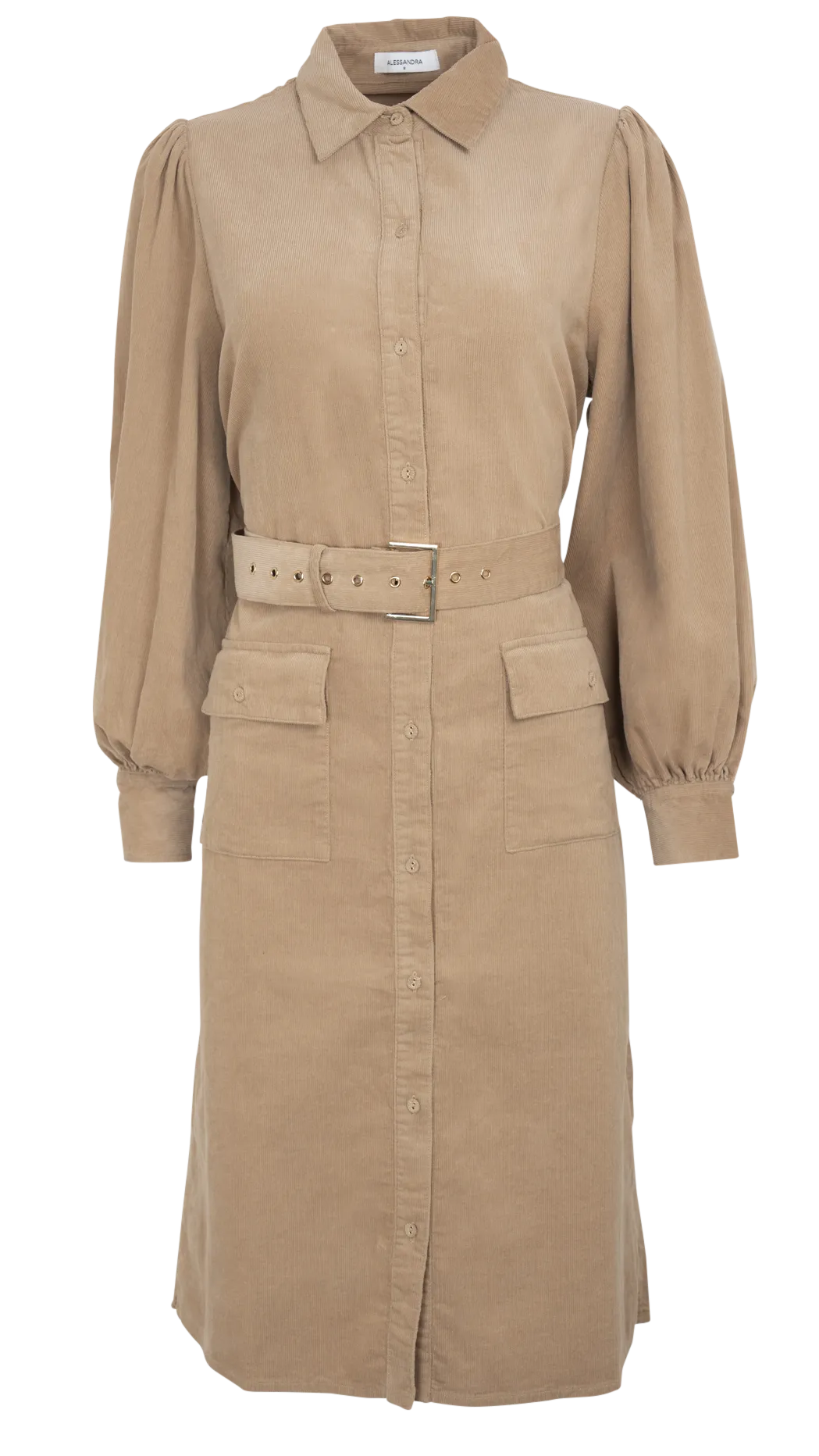 Carrie Cord Dress in Latte