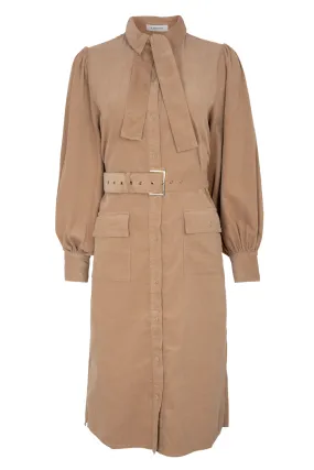 Carrie Cord Dress in Latte