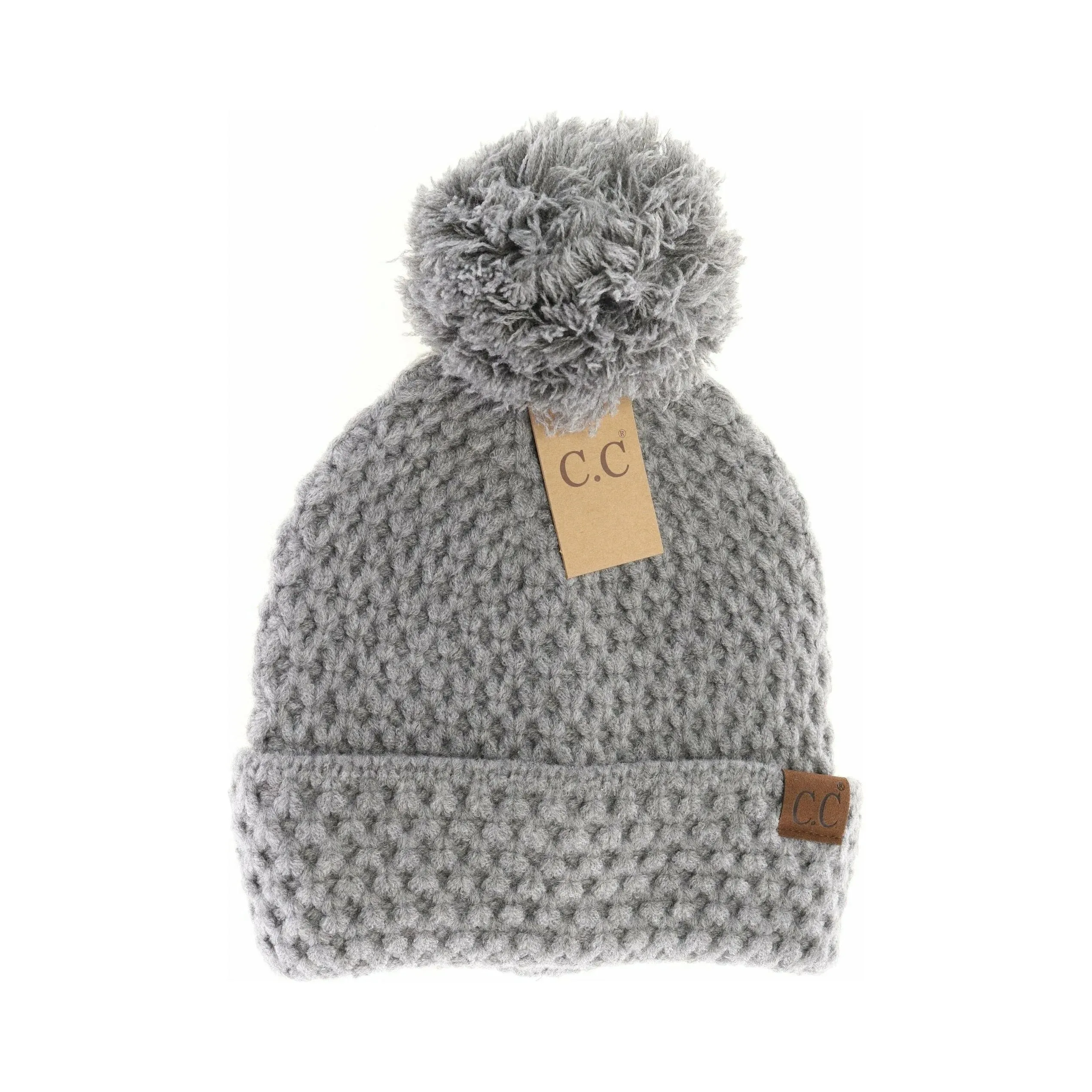CC Beanie Bee Stitch Knit Pom