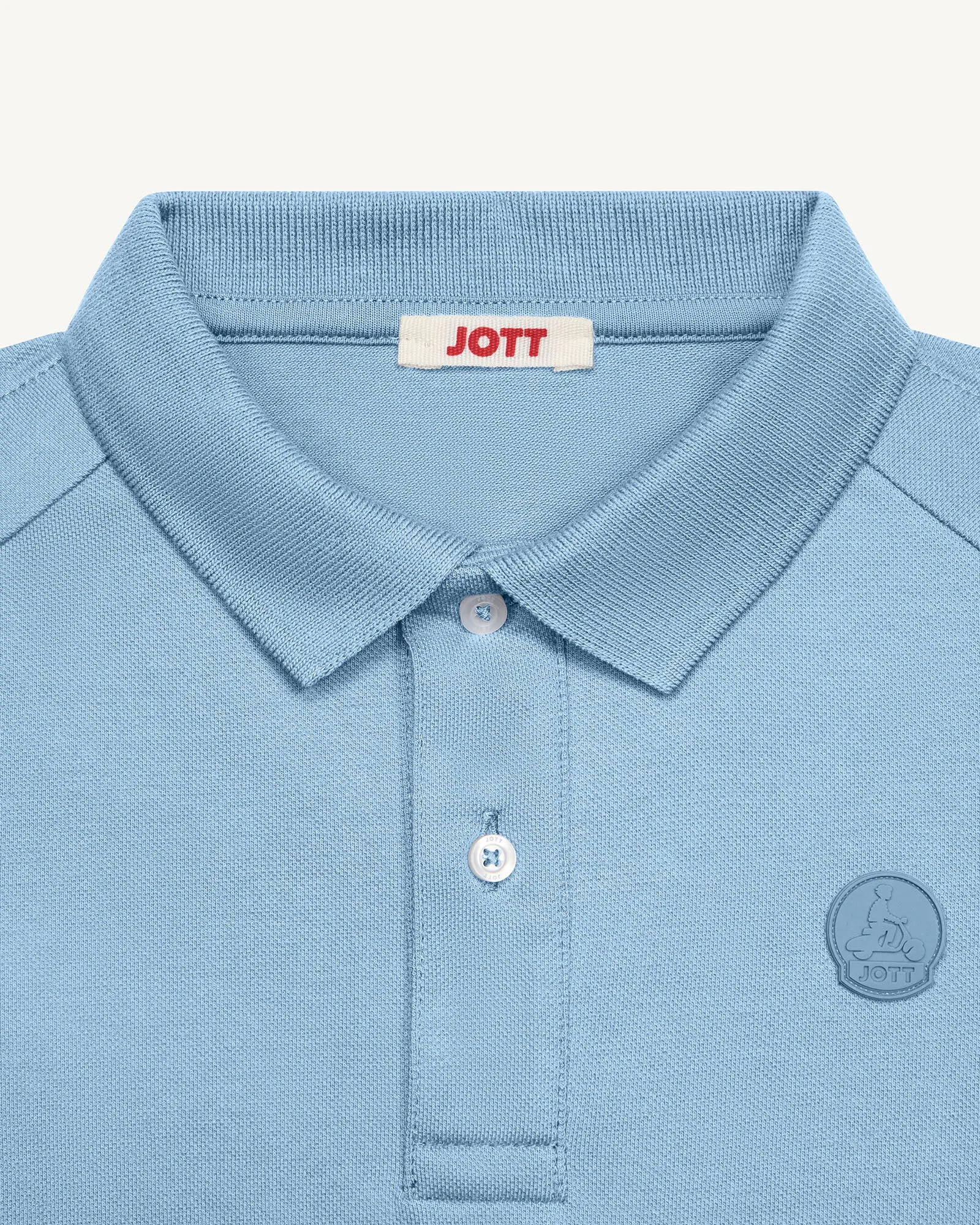 Ciro kids' cotton polo shirt Glacial blue
