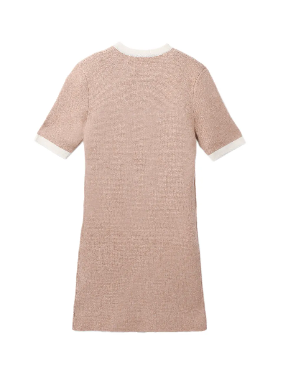 Color Block Shortsleeve Dress_Camel