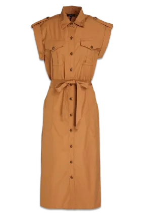 Cotton-Poplin Midi Shirt Dress