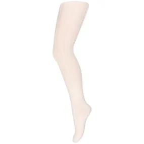 Cotton Rib Tights in Ecru by MP Denmark
