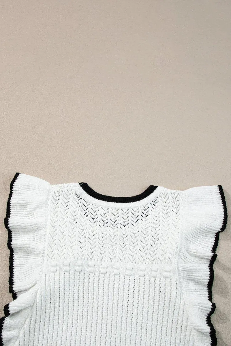 Crochet Chic Flounce Tank Top