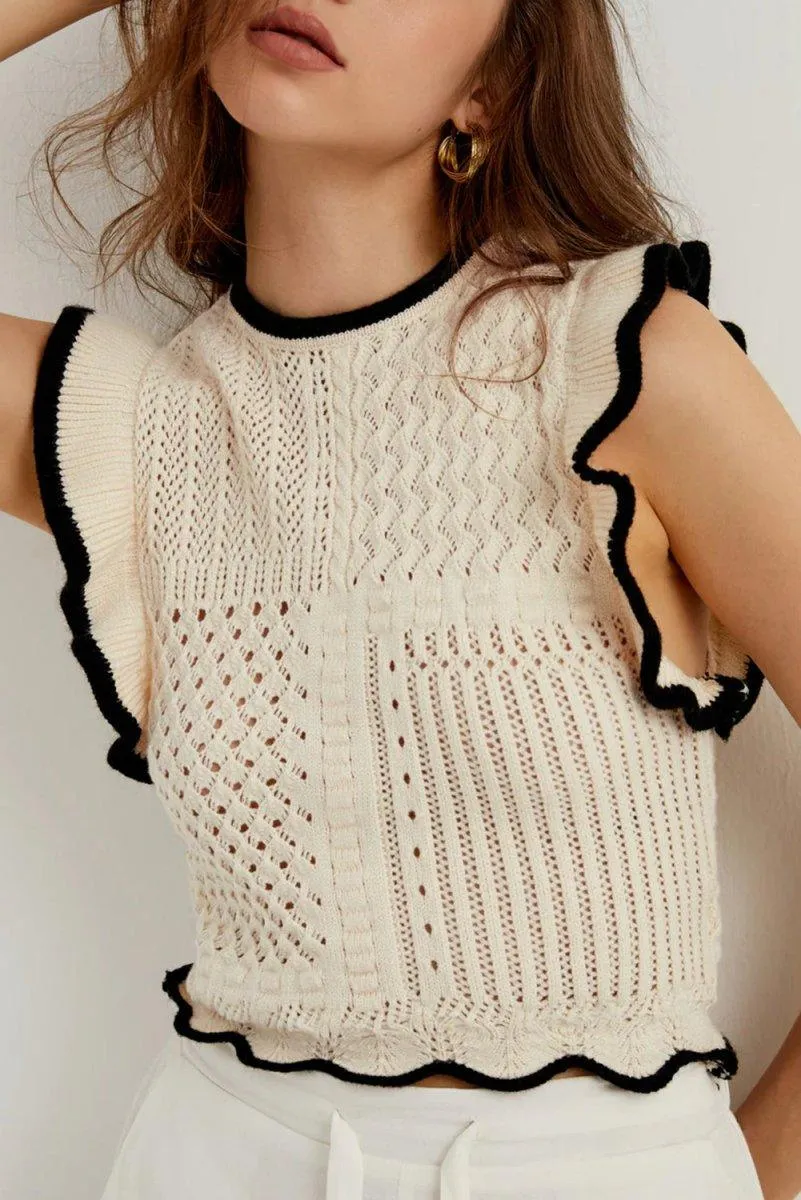 Crochet Chic Flounce Tank Top