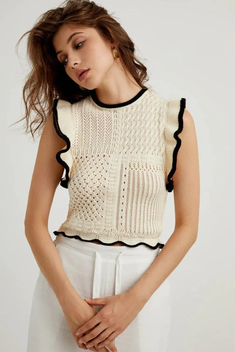 Crochet Chic Flounce Tank Top