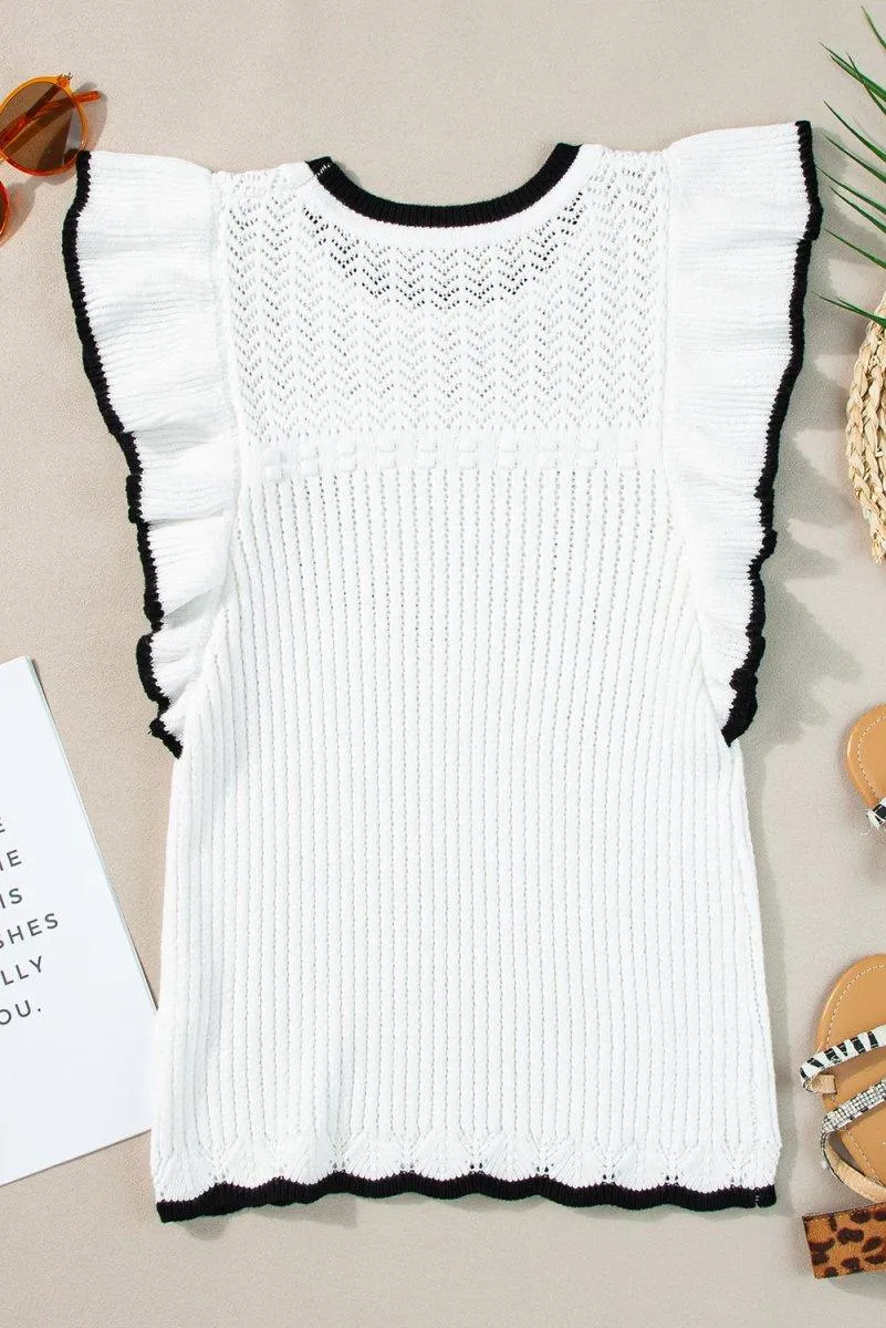 Crochet Chic Flounce Tank Top