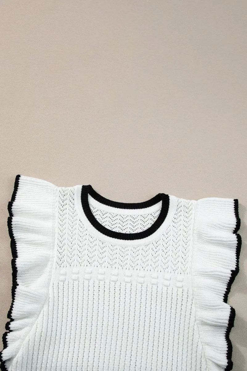 Crochet Chic Flounce Tank Top